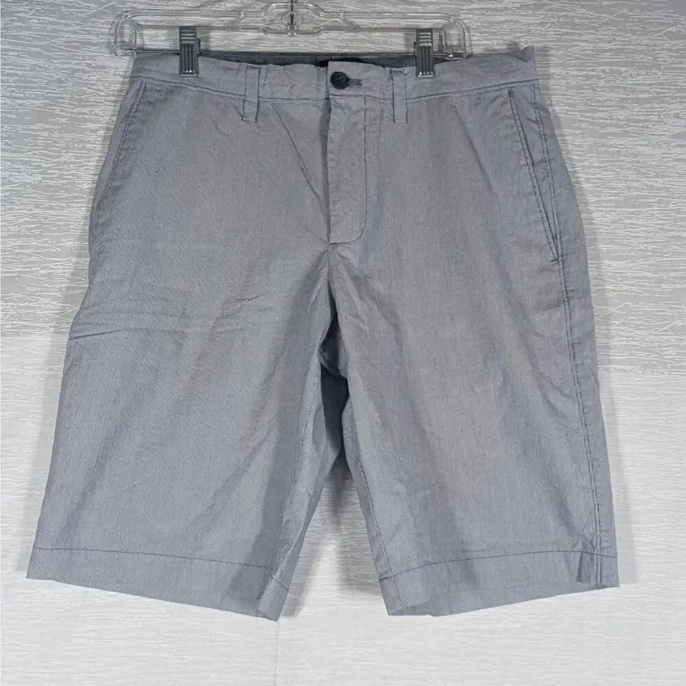 Banana Republic Emerson Chino Shorts Size 31 Blue Seer Sucker Preppy